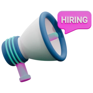 3d megaphone says hiring
